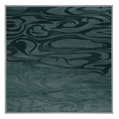 Machine Washable Abstract Green Area Rug