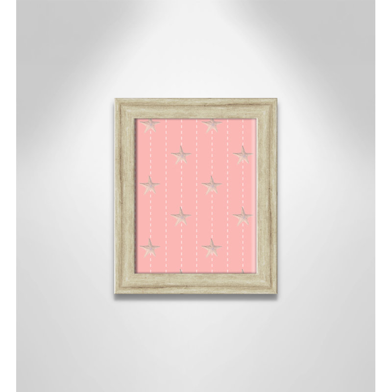Étoile de mer fantaisiste au point, H 10 po x l 8 po x P 0,6 po, Cadre plat beige