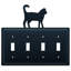 Cat 4-Gang Toggle Light Switch Wall Plate