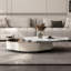 Table de bout en cuir crème