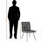 Classic Chrome Metal Gray Faux Leather Dining Chair Set, 31.27'' H X 18.37'' W X 23.26'' D-1910225441