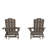 Ayleah Commercial All-Weather Plastic Adirondack Chair with Ottoman-1239443798
