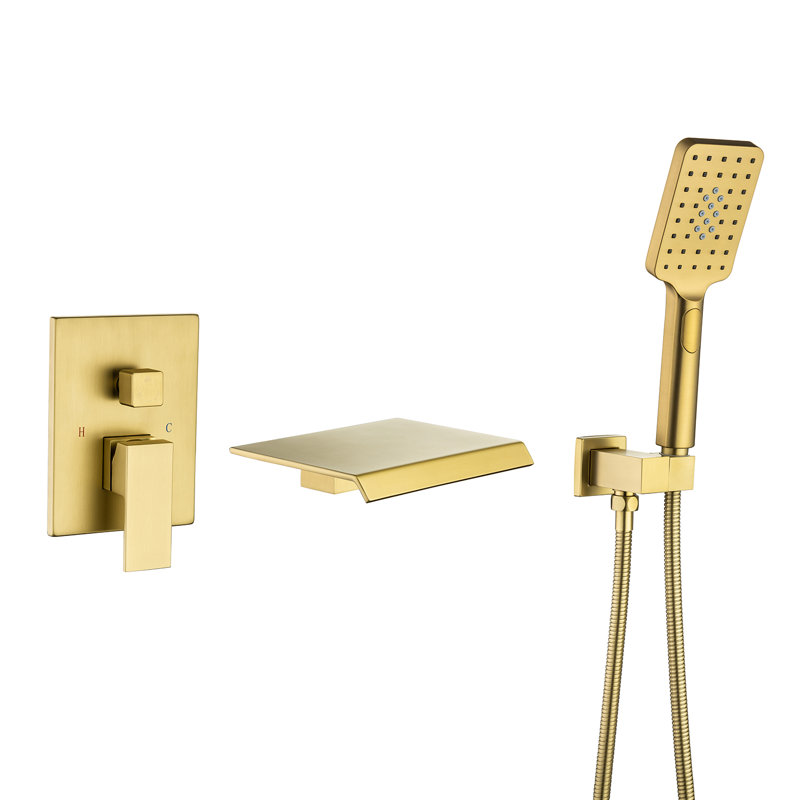All-In-One Kit with Rough in-Valve, Brushed Gold