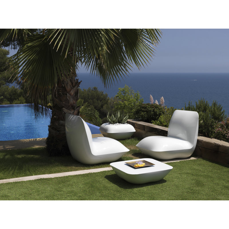 Pillow Plastic Coffee Table, Ice