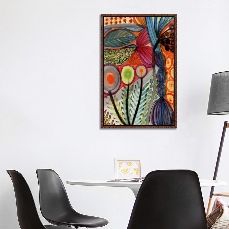 Vivaces 1 Piece Wall Art on Canvas, 101.6 cm H x 66.04 cm W, Classic Wood Floater Framed