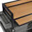 52.8"W Wicker Outdoor Grill Cart with Extended Plastic Wood Table Top, Rolling Kitchen Island on Wheels with Storage Cabinet, for Patio Backyard Garden Poolside, Double Handle Design, Grey