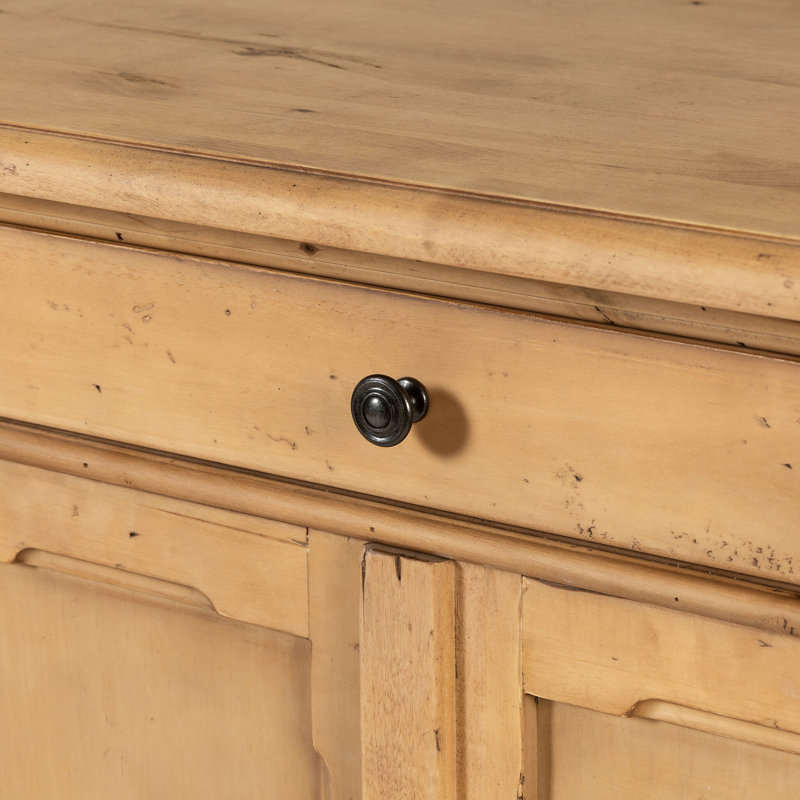 Marjorie 96.25'' W Solid Wood Sideboard, Bleached Birch