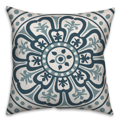 Housse de coussin carrée & insert médaillon 