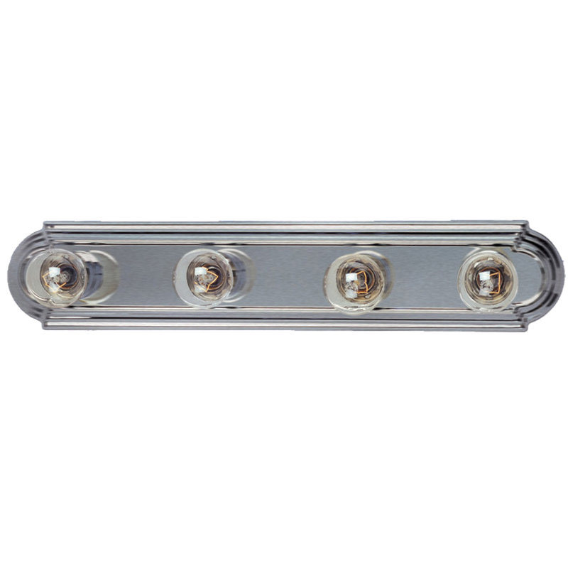 Barres d'éclairage de salle de bain 4 lumières Carder, Nickel satiné