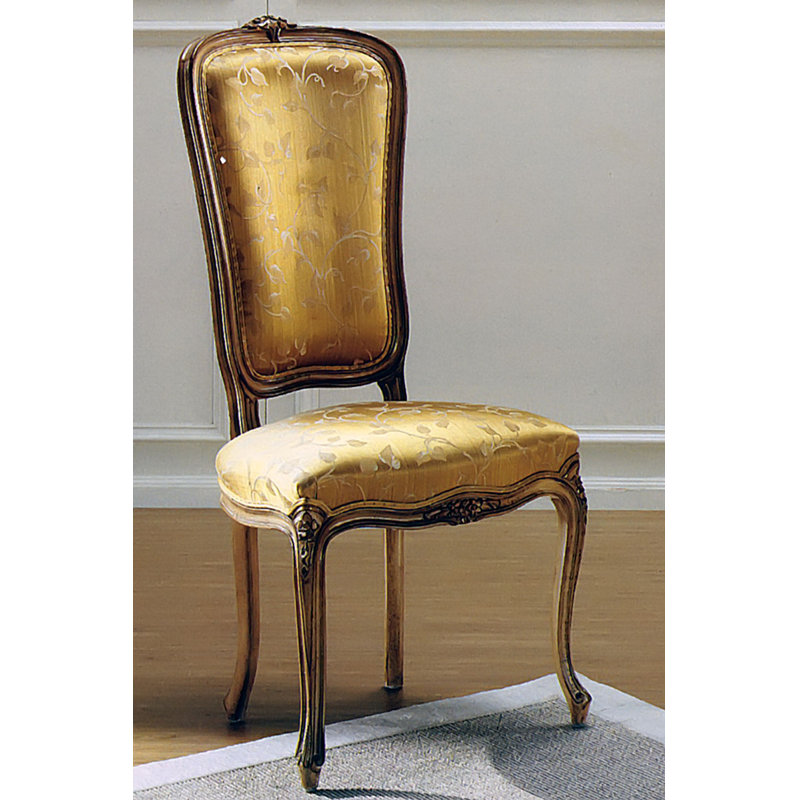Chaise d'appoint en bois massif doré