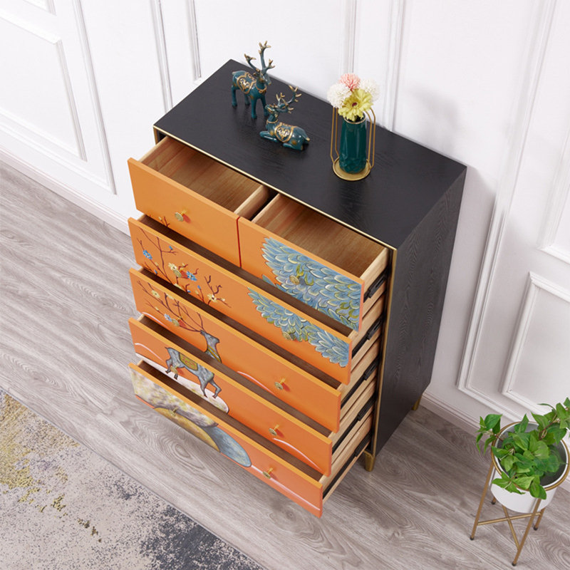 Commode d'appoint légère peinte de luxe