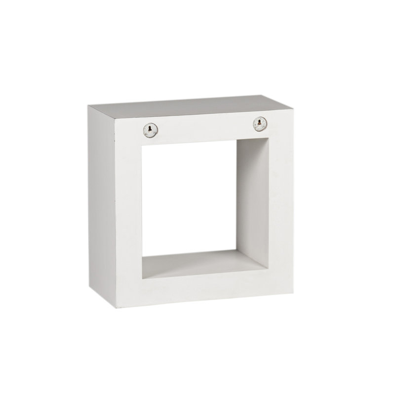 Square Mindi Wood Solid Wood Floating Shelf