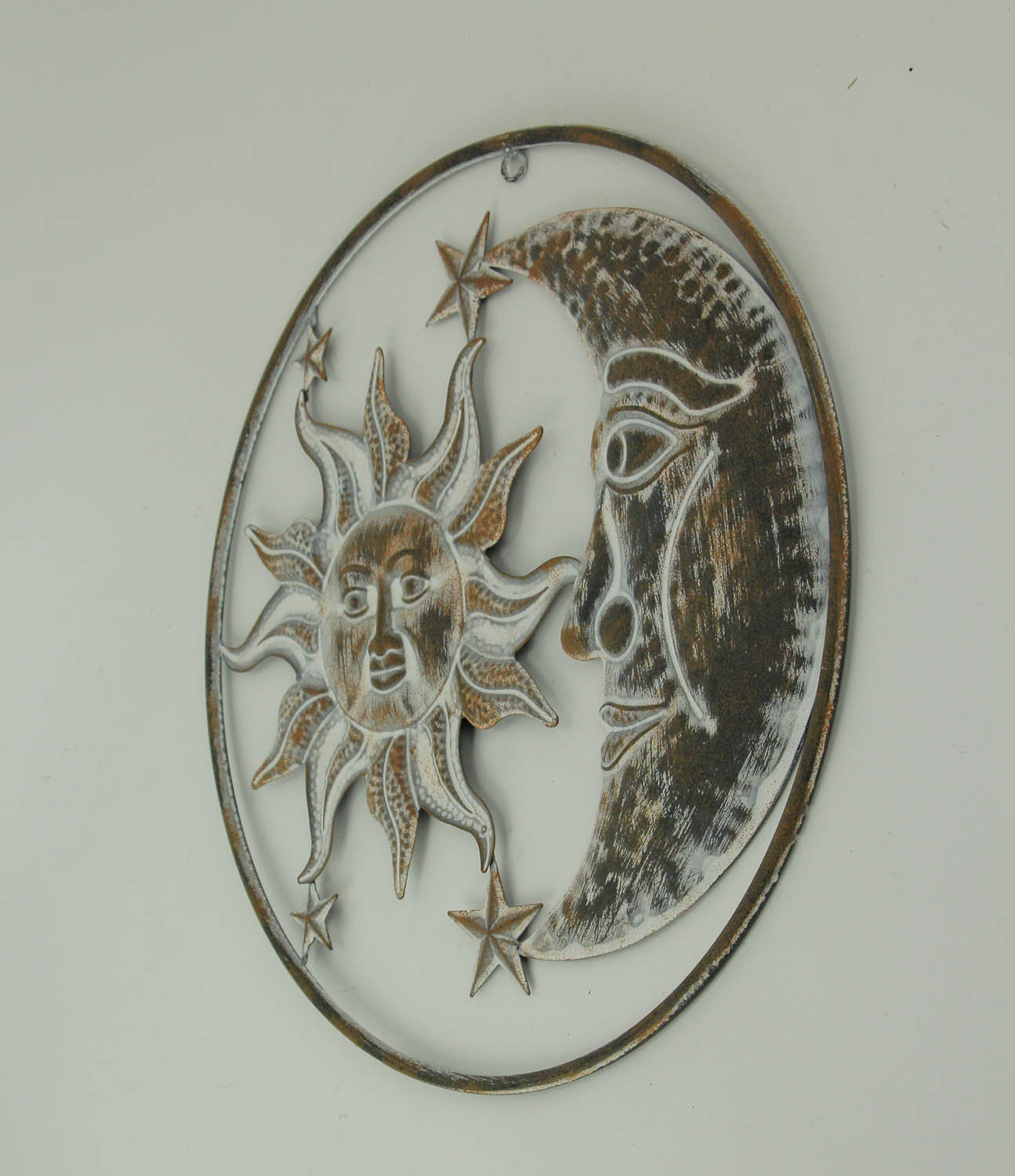 Bungalow Rose Metal Art Celestial Sun Moon and Stars Wall Décor | Wayfair
