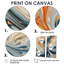 «Teal Orange Aqua Symphony», reproduction sur toile abstraite-1481924292-1481924317-1481924290