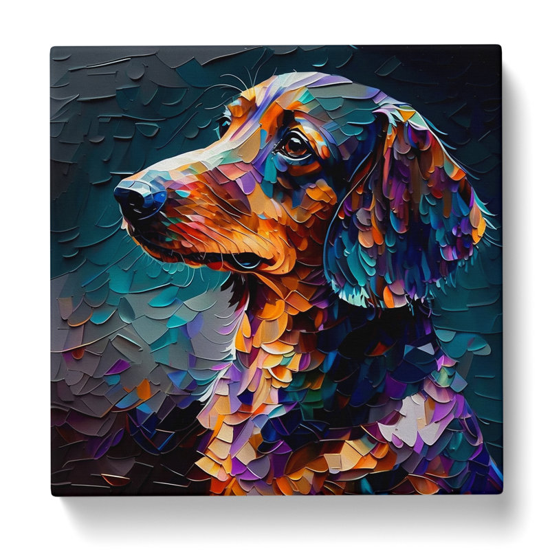 Dachshund Palette Knife Painting No.1 - Print