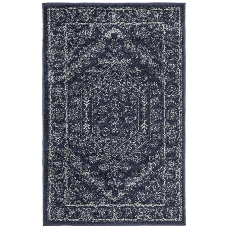 Stromsburg Oriental Area Rug, Rectangle 183 x 274cm, Navy/Ivory