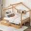 Lit plateforme House avec deux tiroirs-1321067006