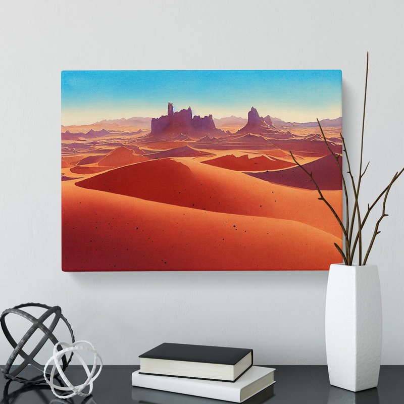 Desert In Watercolour Vol.3 - Wrapped Canvas, 35cm H x 50cm W x 3cm D