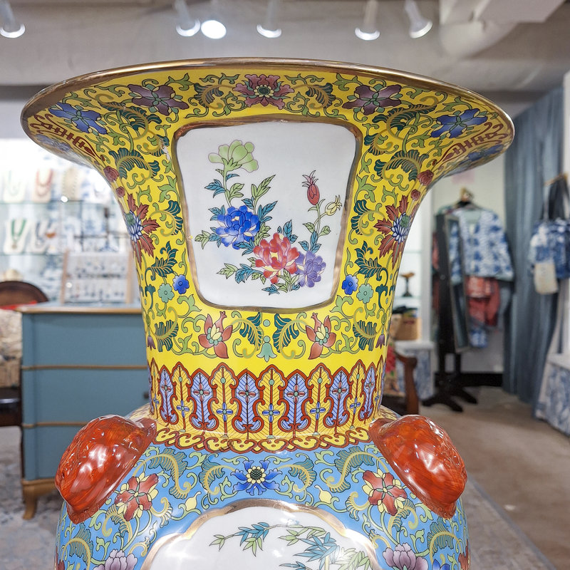Bird and Floral Vase