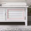  Banc de rangement pour chaussures en tissu blanc-111820587