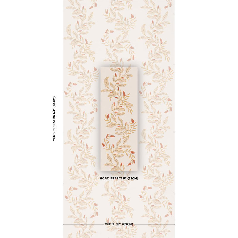 Schumacher X Laura Gonzalez Vagary Vines Wallpaper, Yellow
