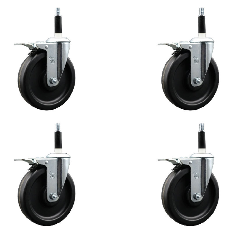 Jeu de roulettes extensibles pivotantes 6 po 7/8 po