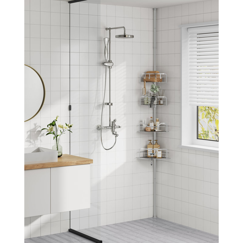 Amott Wall Shower Caddy, Grey
