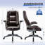 Marisol PU Leather High Back Ergonomic Executive Office Chair with Adjustable Upholstered Armrests-595216360