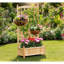 Lit de jardin surélevé en bois avec tablette à fleurs - jardinière pour jardinage de fleurs