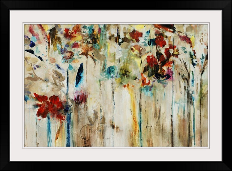 'appâts Abeille Par Jodi Maas Peinture Impression, Noir encadré, 32" H x 44" lx 1" p