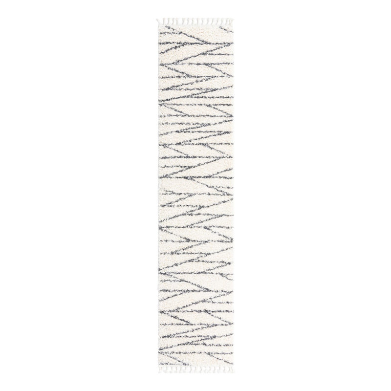 Abrahams Striped Indoor Rug, Runner 2'7" x 12'