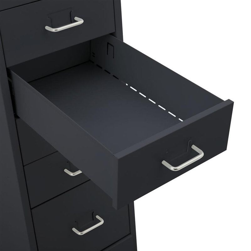 Eumeka 28cm Wide 8 -Drawer File Cabinet, Black