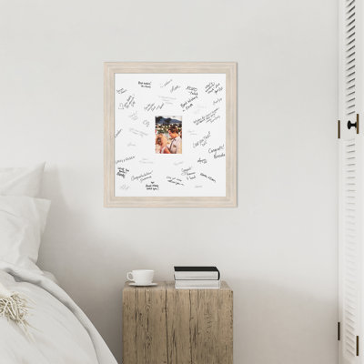 Cadre en bois franc mat, cadre photo de mariage, livre autographe pour tableau de signature, célébrations de mariage, soutien, encouragement ou retraite