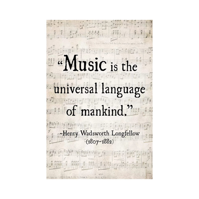 Music Is The Universal Language by Debbra Obertanec - Wrapped Canvas Print