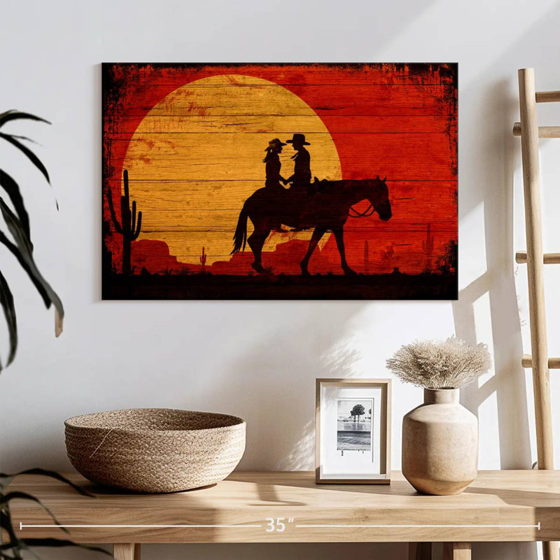 Cowboy en bois Lelar, H 16 po x l 24 po