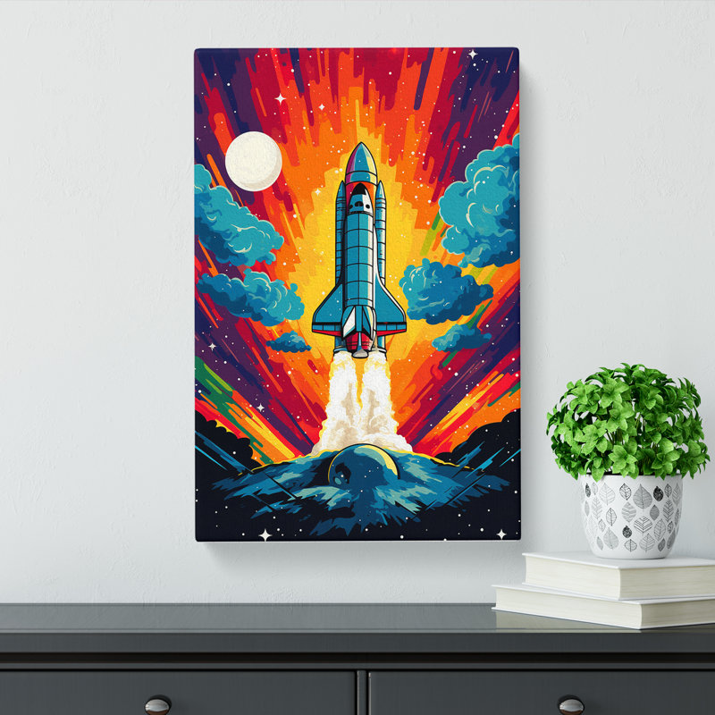 Spaceship Pop No.2 - Wrapped Canvas, 60cm H x 40cm W x 3cm D