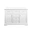 Meuble-lavabo autoportant de 122 cm (48 po) en bois blanc avec lavabo simple et comptoir en pierre reconstituée-33577364