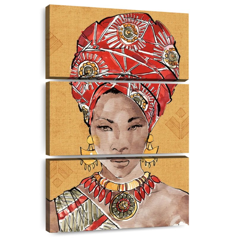 Leisha flair africain IV chaud, H 38 po x l 24 po