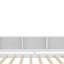 Lit de jour simple avec lit gigogne, structure de lit de jour en bois avec tiroirs de rangement et tablettes latérales, lit de jour avec bureau, aucune boîte à ressorts nécessaire, blanc-82589681-82589680