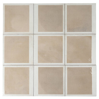 Carreau de mur et de plancher carré en porcelaine beige 8x8 Cadence (12,49 pieds carrés / caisse) - paquet de 29