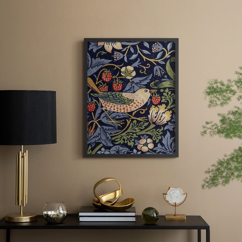 «Vintage Abstract Print CLCLI», reproduction encadrée - bois massif, Noir, noir, noir, noir, H 21 po x l 17 po