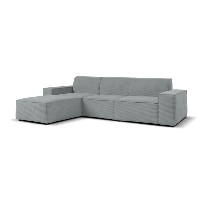 Doegolia 4 Seater Corner Sofa , Light Grey Blue, Left Hand Facing