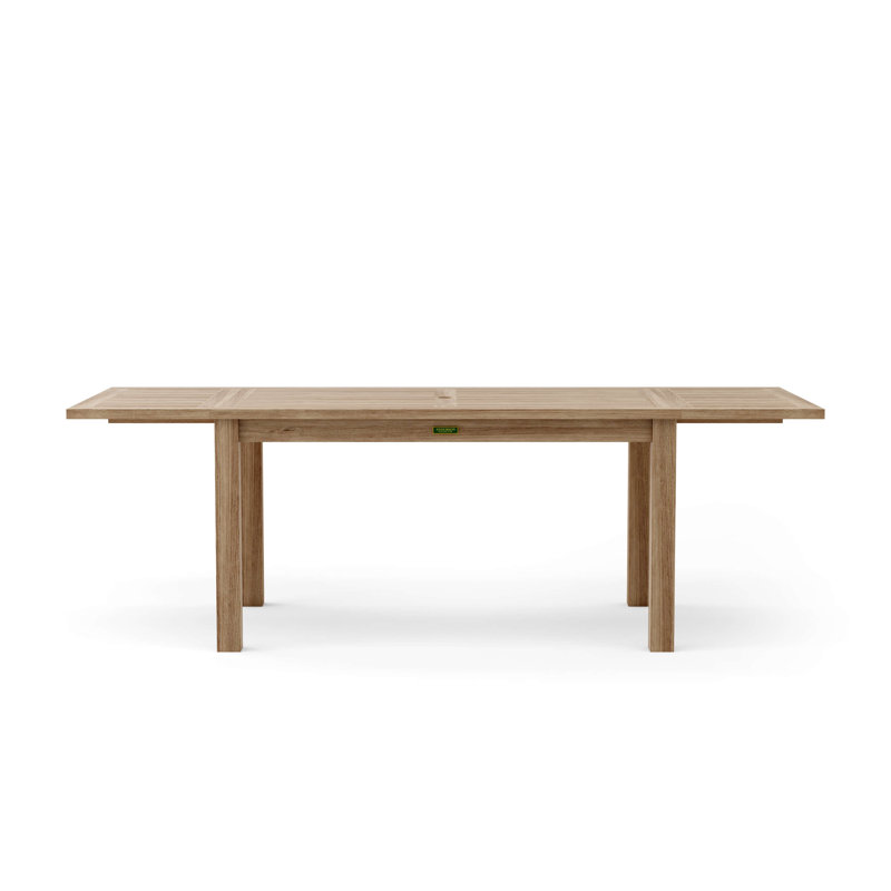Extendable Rectangular Teak Outdoor Dining Table