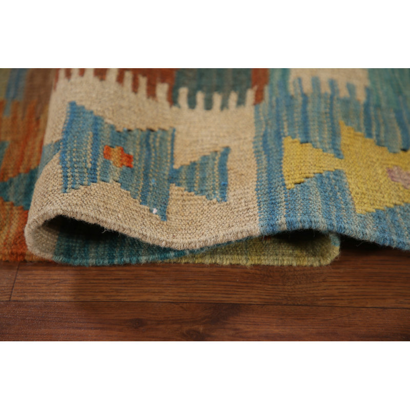 Tapis oriental multicolore Kilim 3 x 13