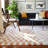 Jiya Checkered Ivory Shag Area Rug-2046190248