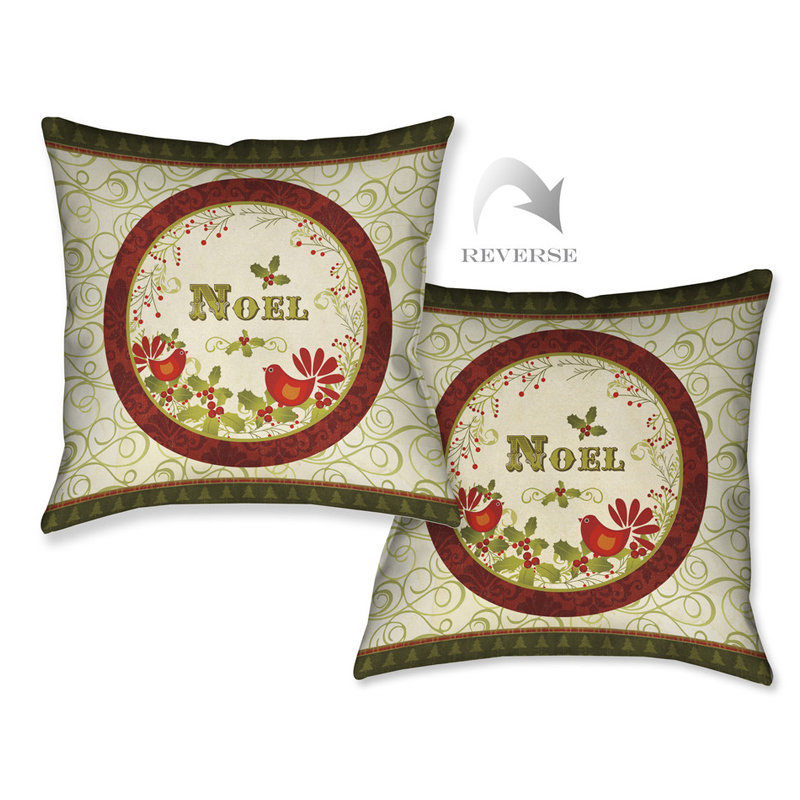 Holiday Noel Reversible Throw Pillow