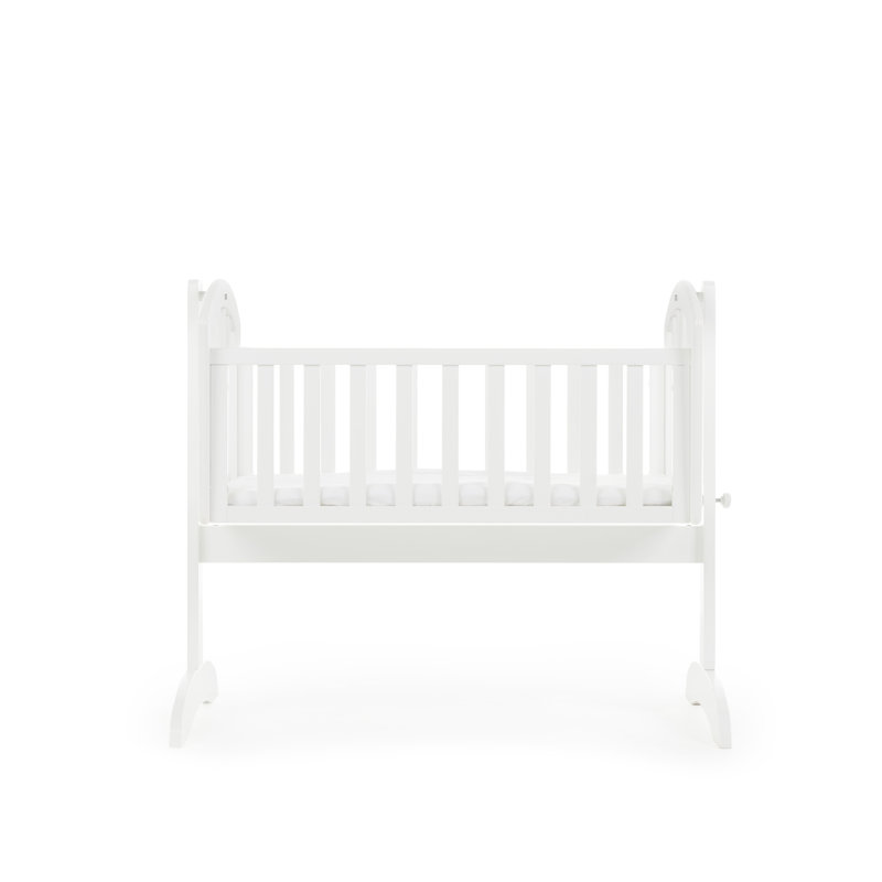 Sophie Swinging Rocking Crib with Foam Mattress, White