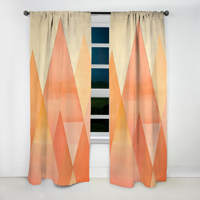 Highfill - Abstract Shapes Curtain - Velvet Blackout Abstract Curtain - 1 Panels, 52" W x 90" L