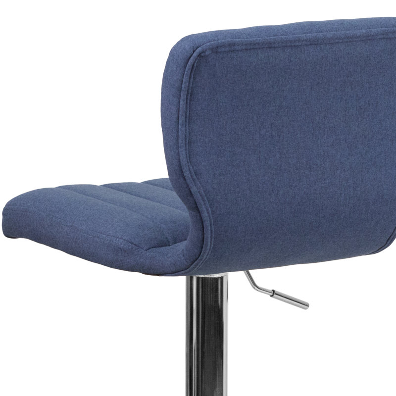 Tabouret pivotant à hauteur réglable Troutville, Tissu noir