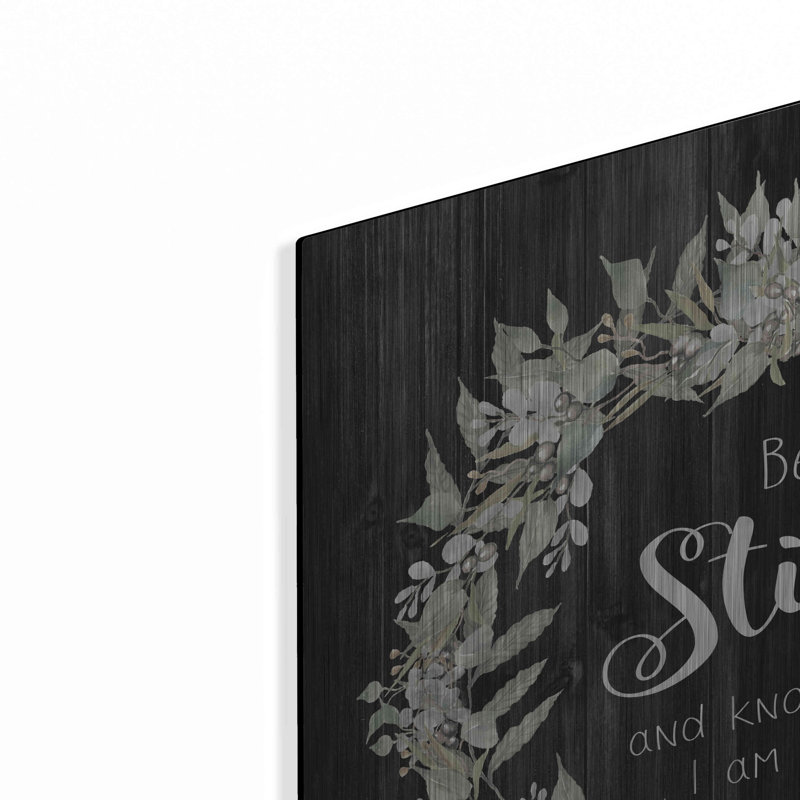«Be Still and Know Wreath» par Cindy Jacobs, art mural en métal, H 24 po x l 24 po